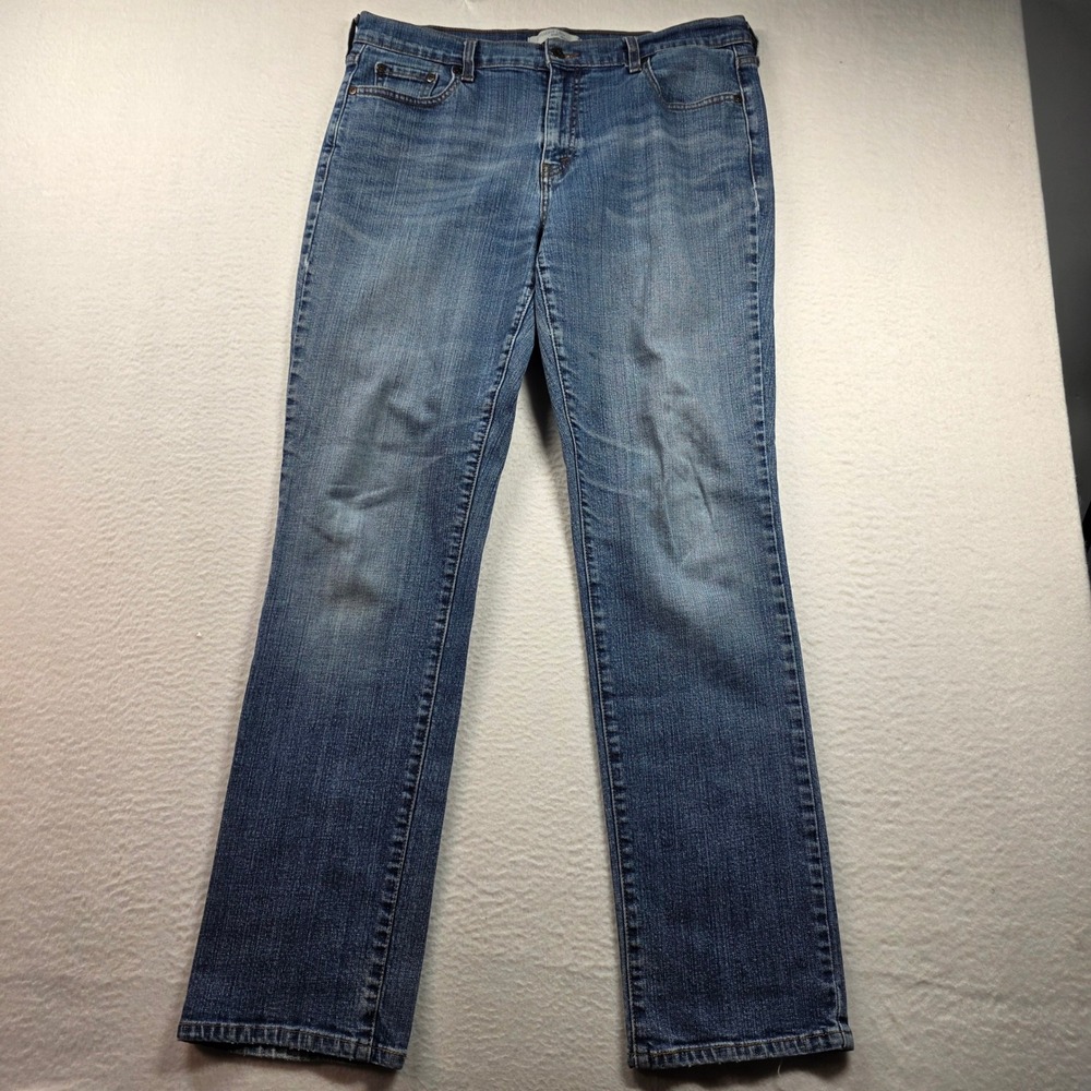 Levis 505 Straight Leg Jeans Mens 14 L/C Medium Wash Blue Denim Stretch 505-0066